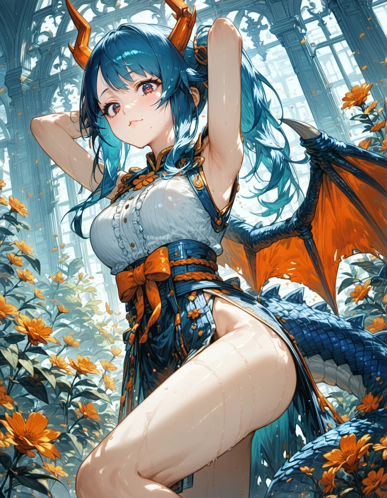 Dragon Maiden Among Golden Flowers