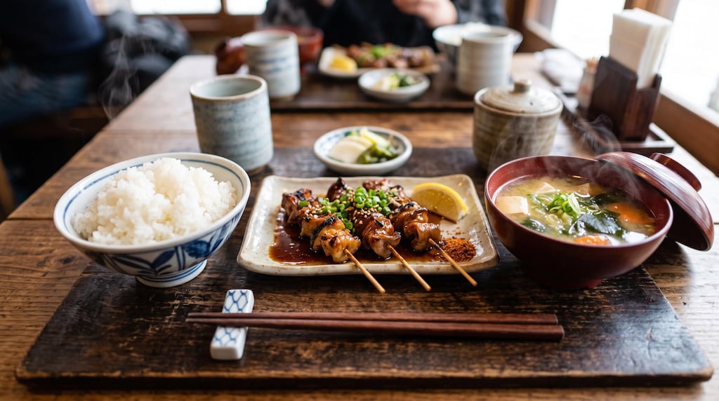 摩訶不思議食堂のもつ焼膳