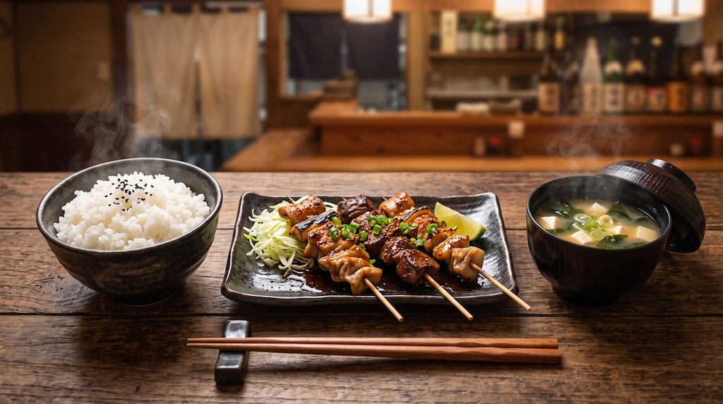 摩訶不思議食堂のもつ焼膳