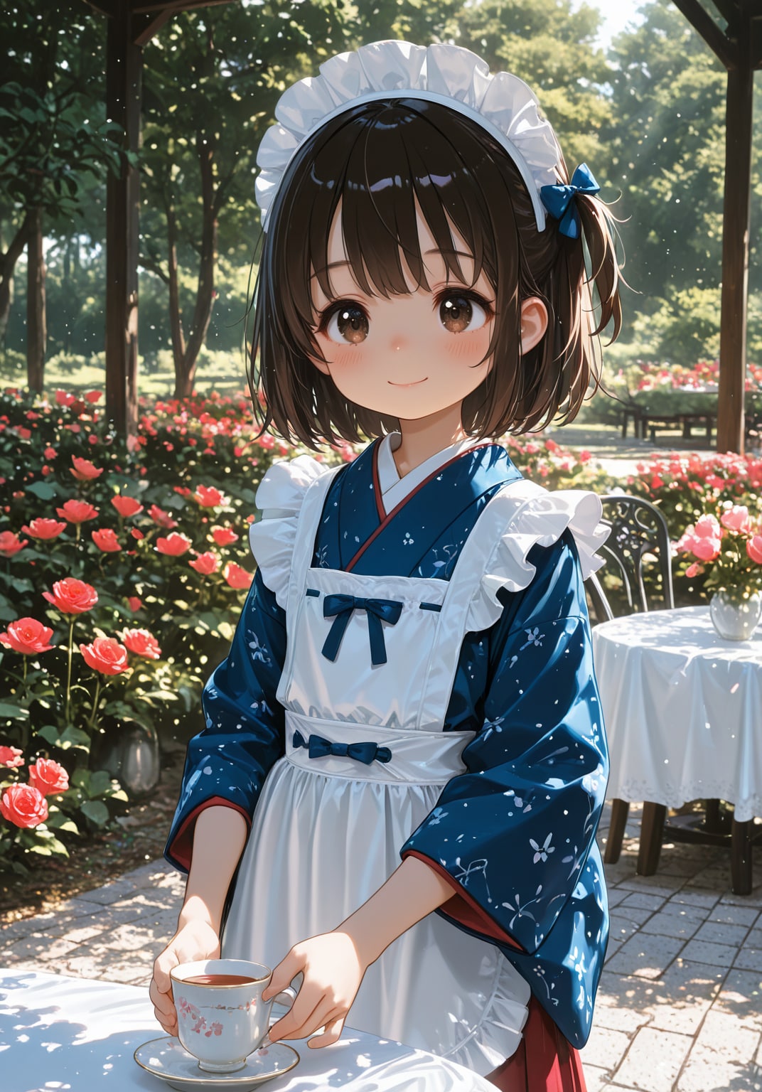 花庭の和メイド 咲良 | の人気AIイラスト・グラビア
