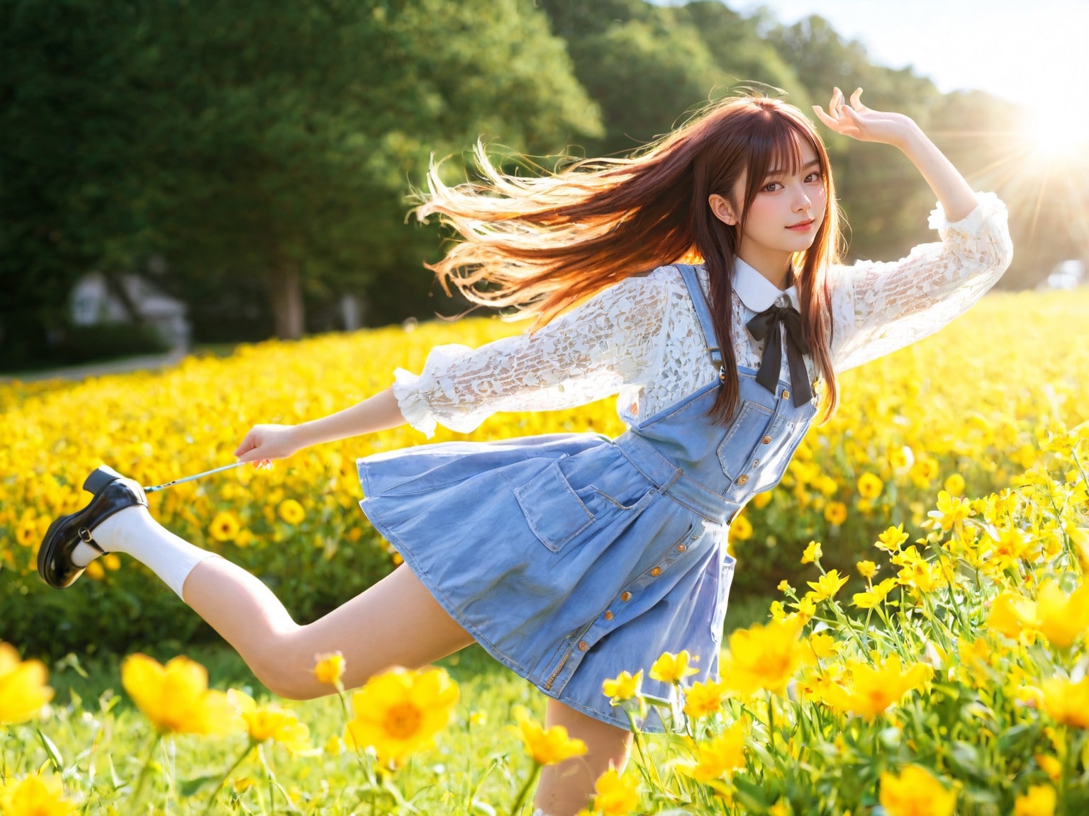 Winter jasmine flower Girl | の人気AIイラスト・グラビア