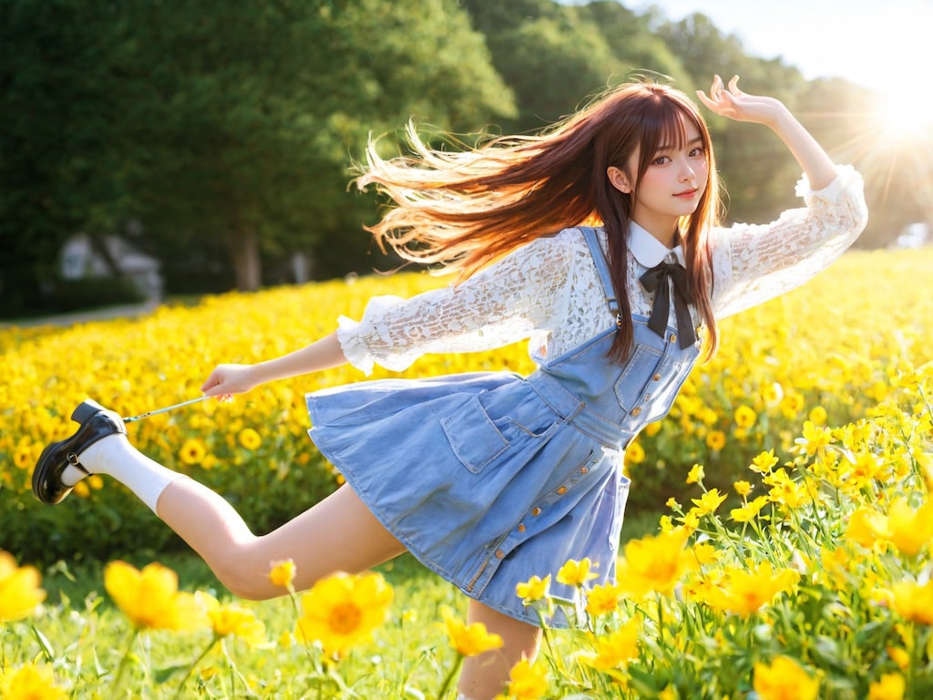 Winter jasmine flower Girl