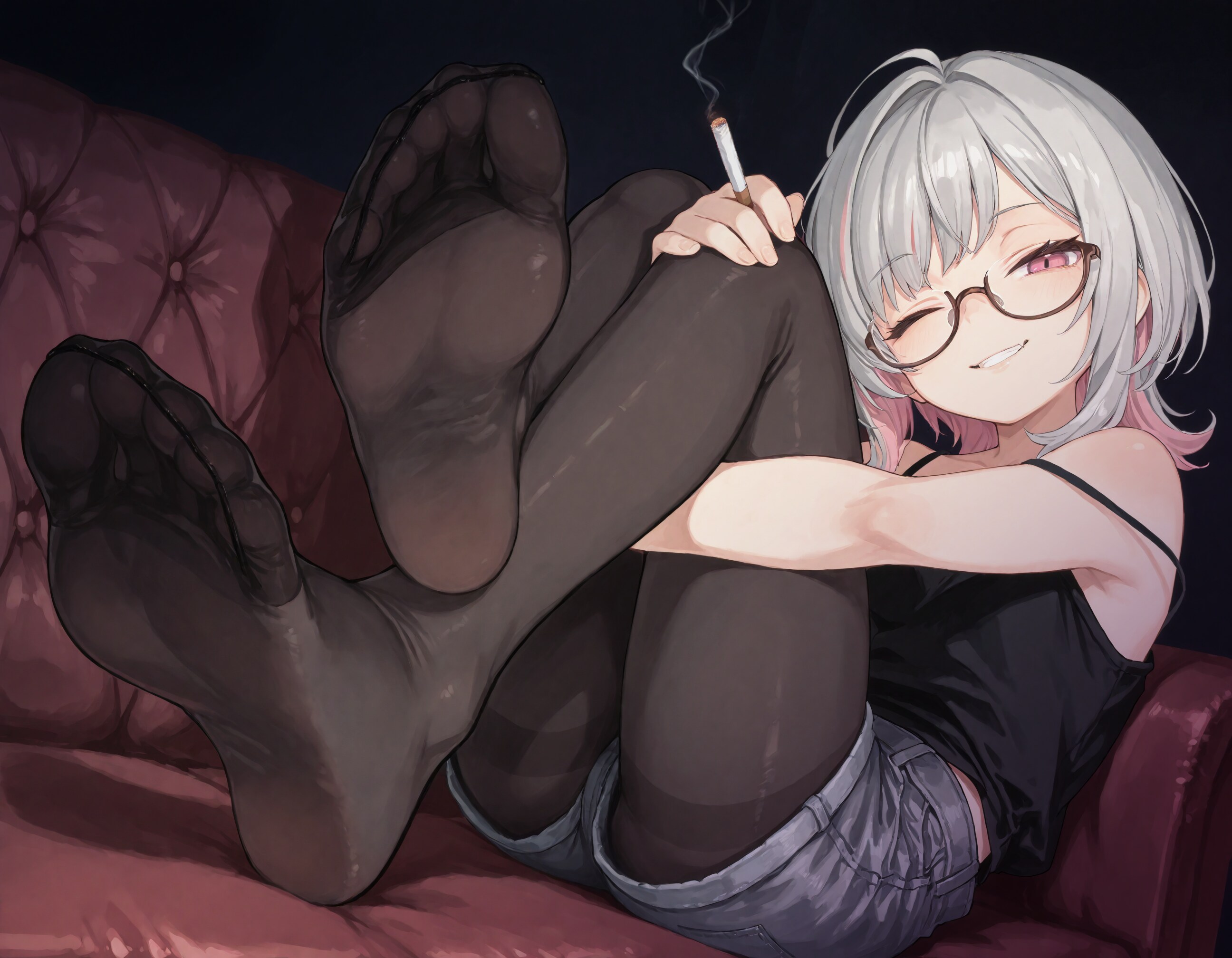 足と煙草 | の人気AIイラスト・グラビア