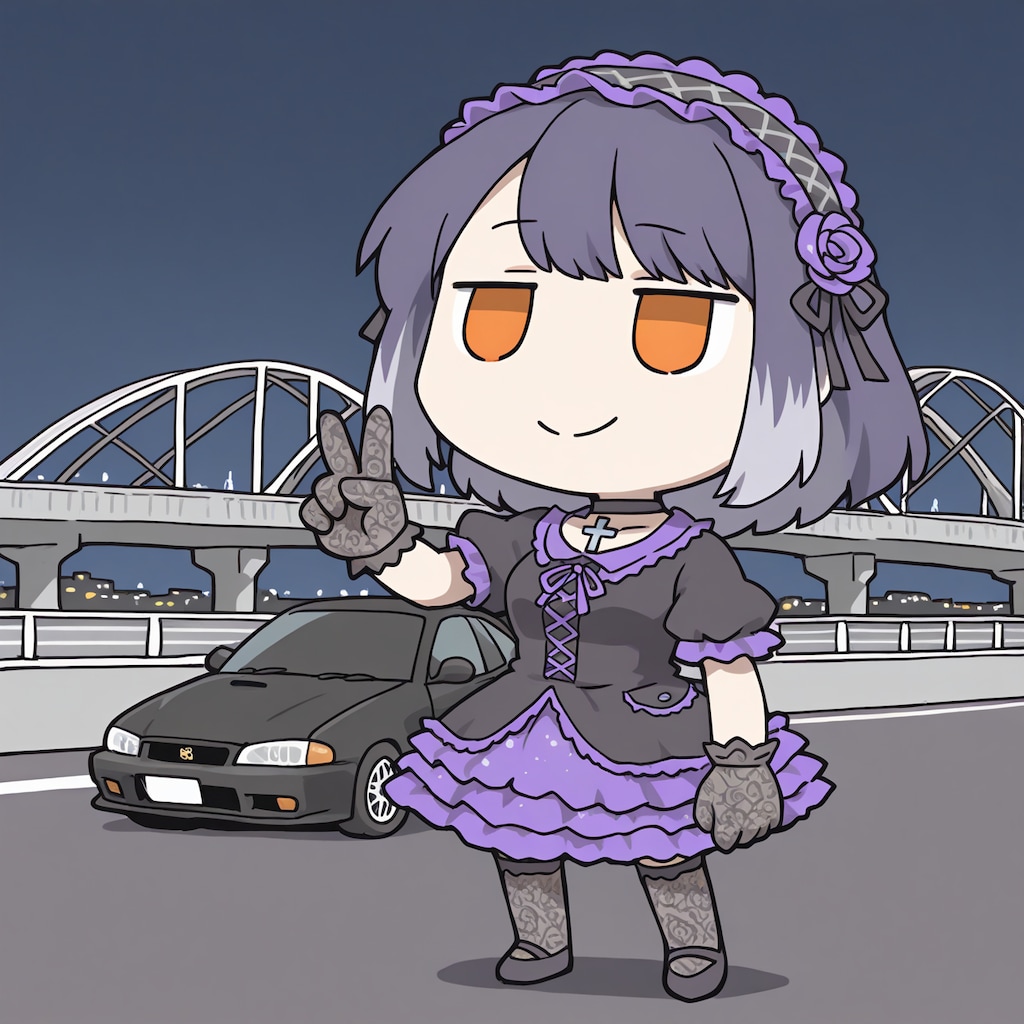 ゴスロリ深夜首都高ドライブ