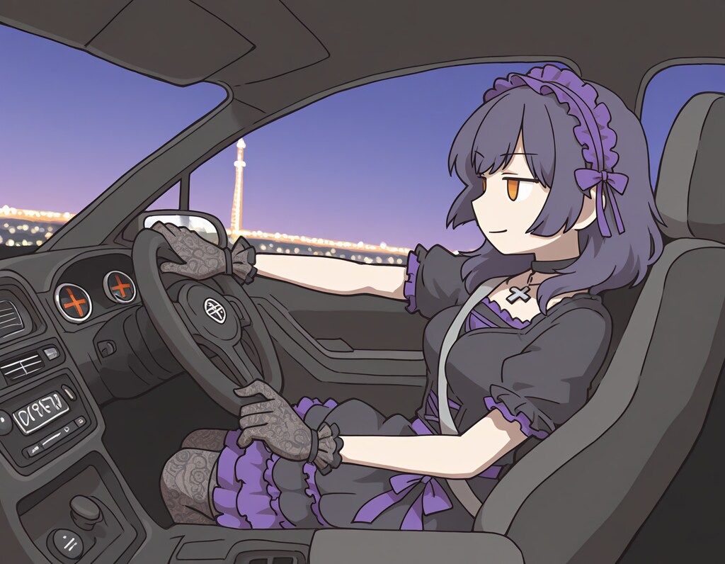 ゴスロリ深夜首都高ドライブ