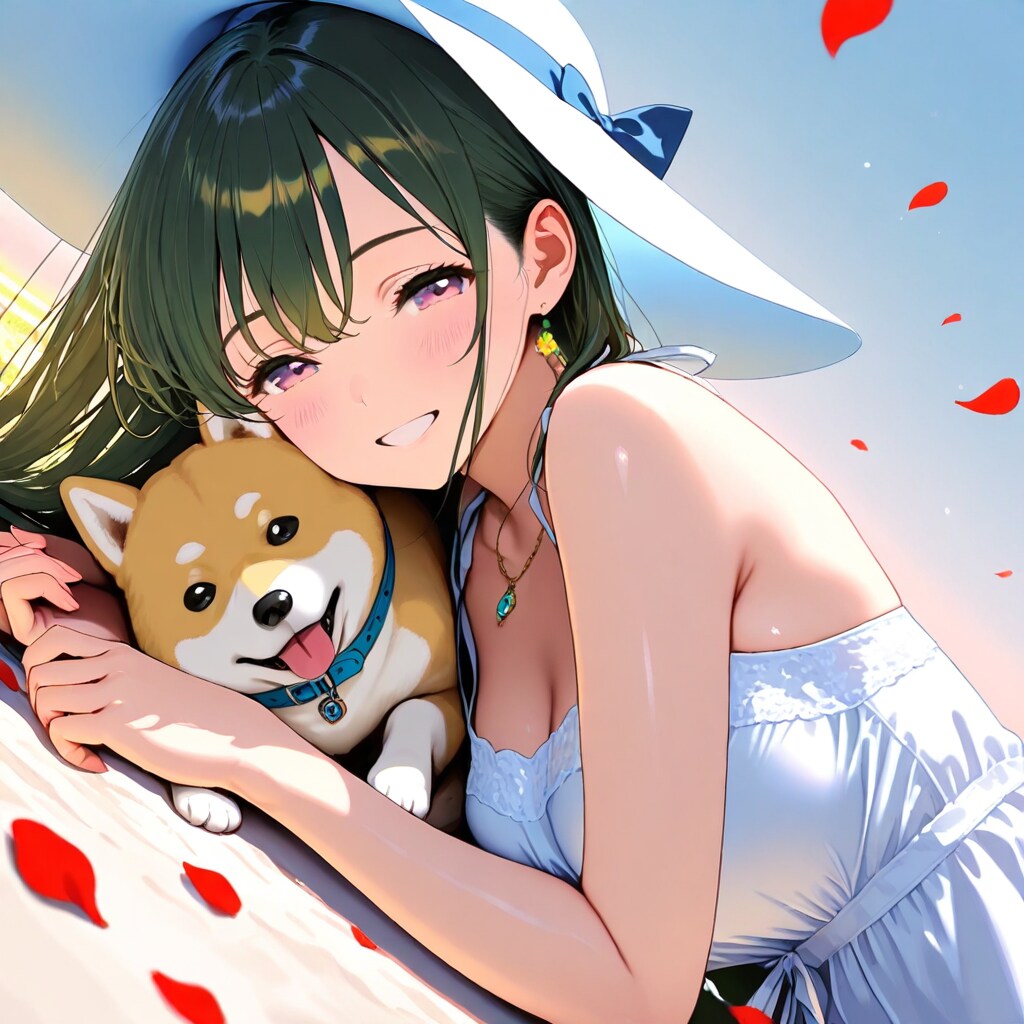 女の子と犬 2