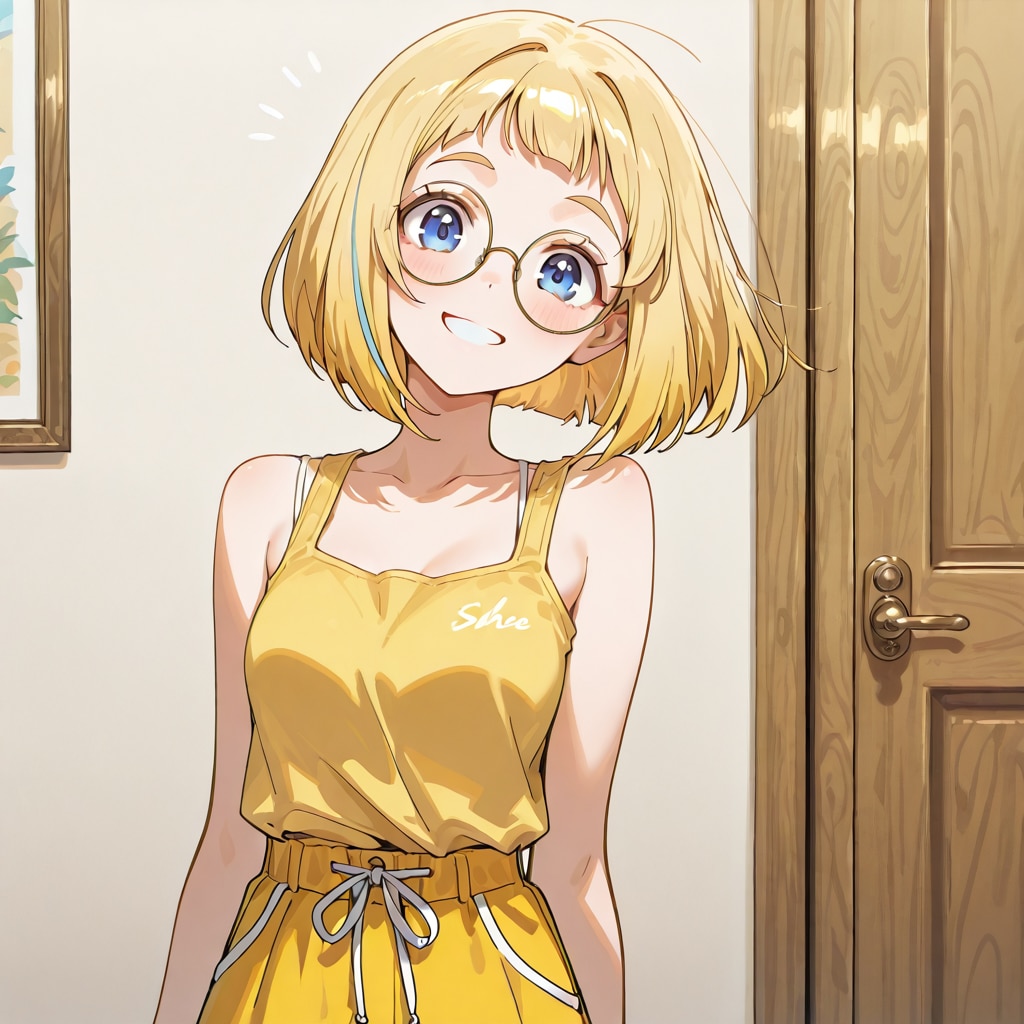 ラフな姿のミッシェルさん