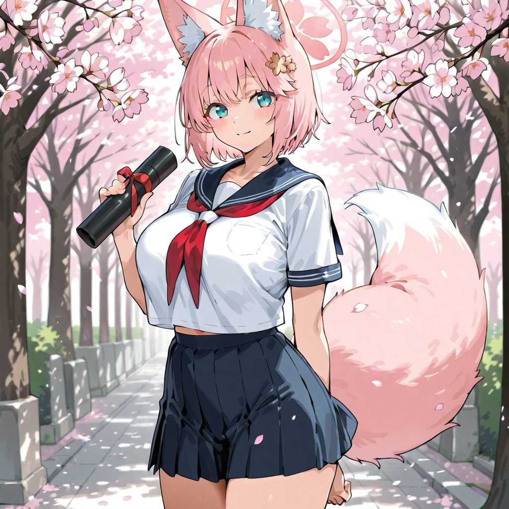 夏服と桜 | の人気AIイラスト・グラビア