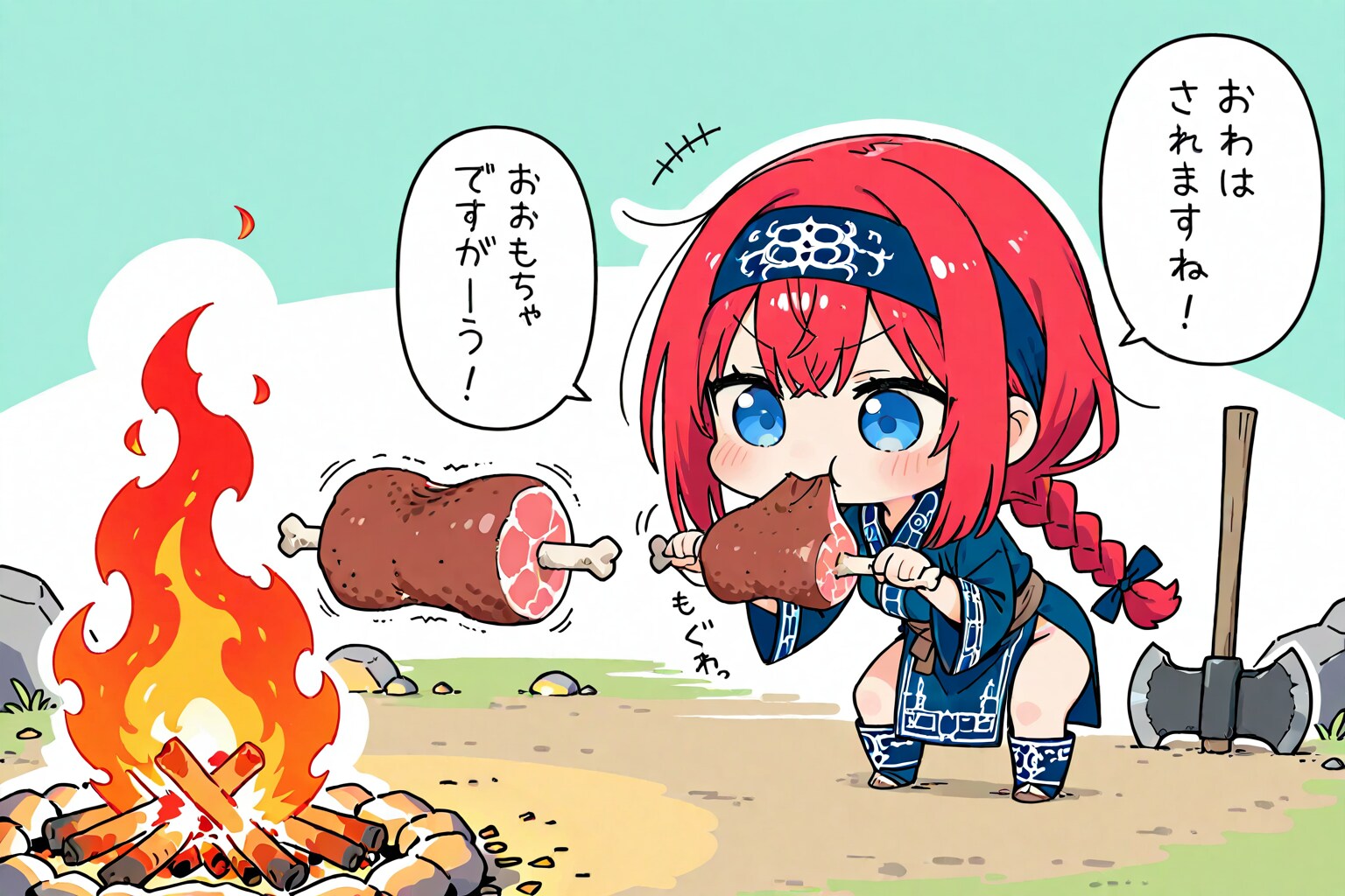 骨付き肉にかぶりつく！
