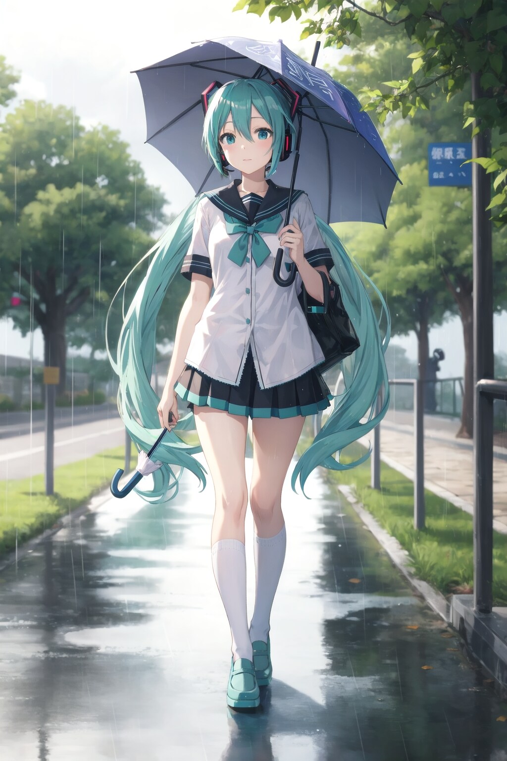 雨の散歩