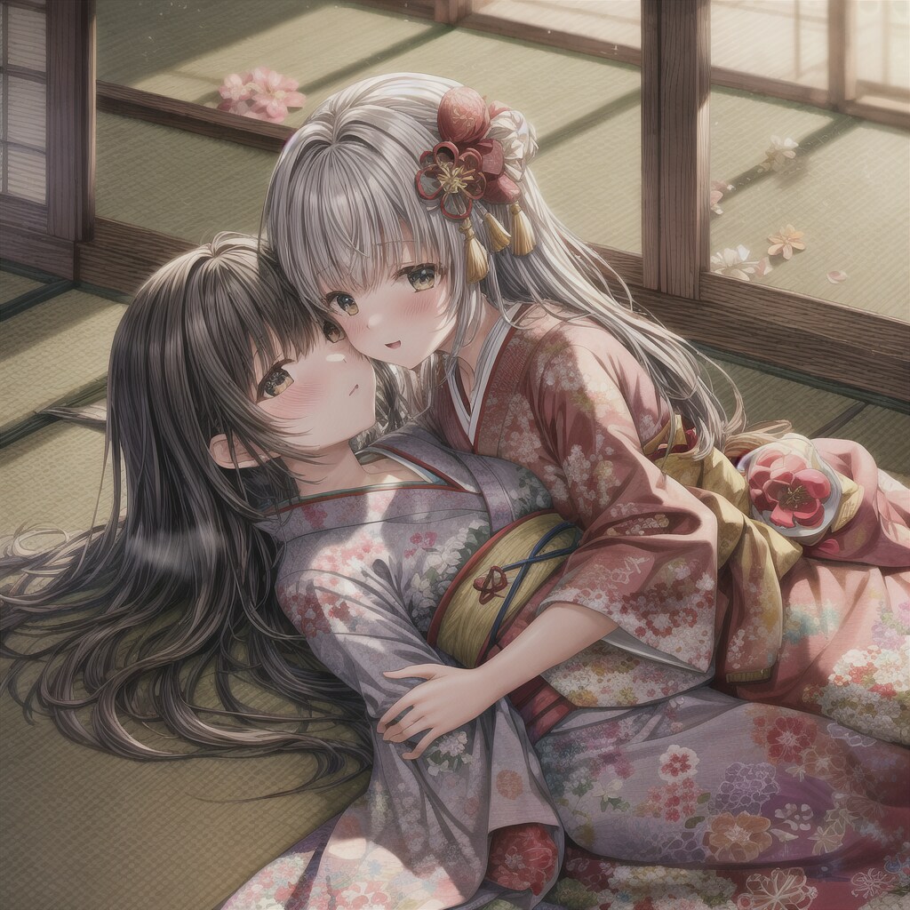 和装でいちゃいちゃ
