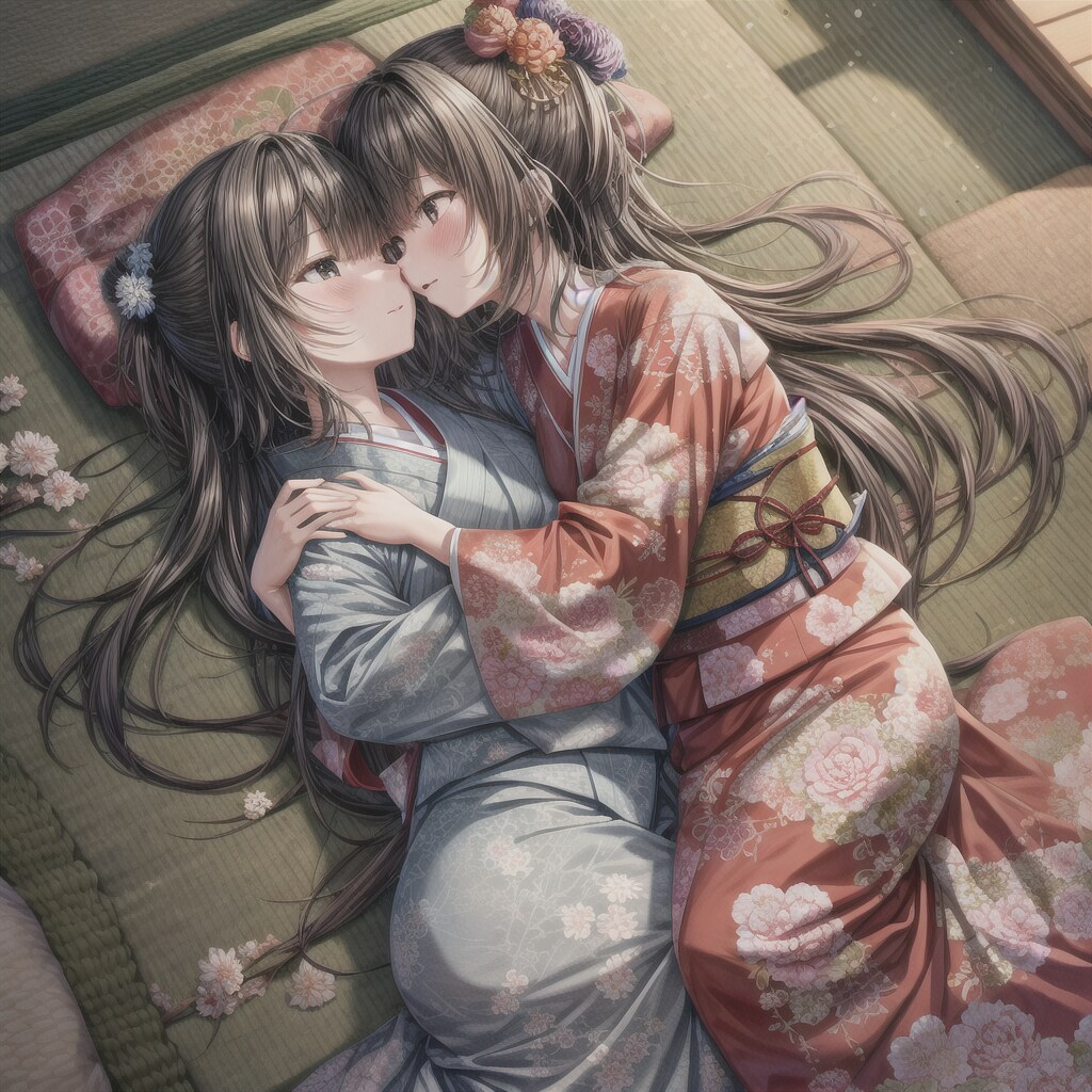 和装でいちゃいちゃ