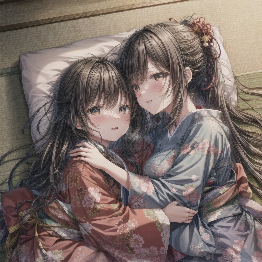 和装でいちゃいちゃ