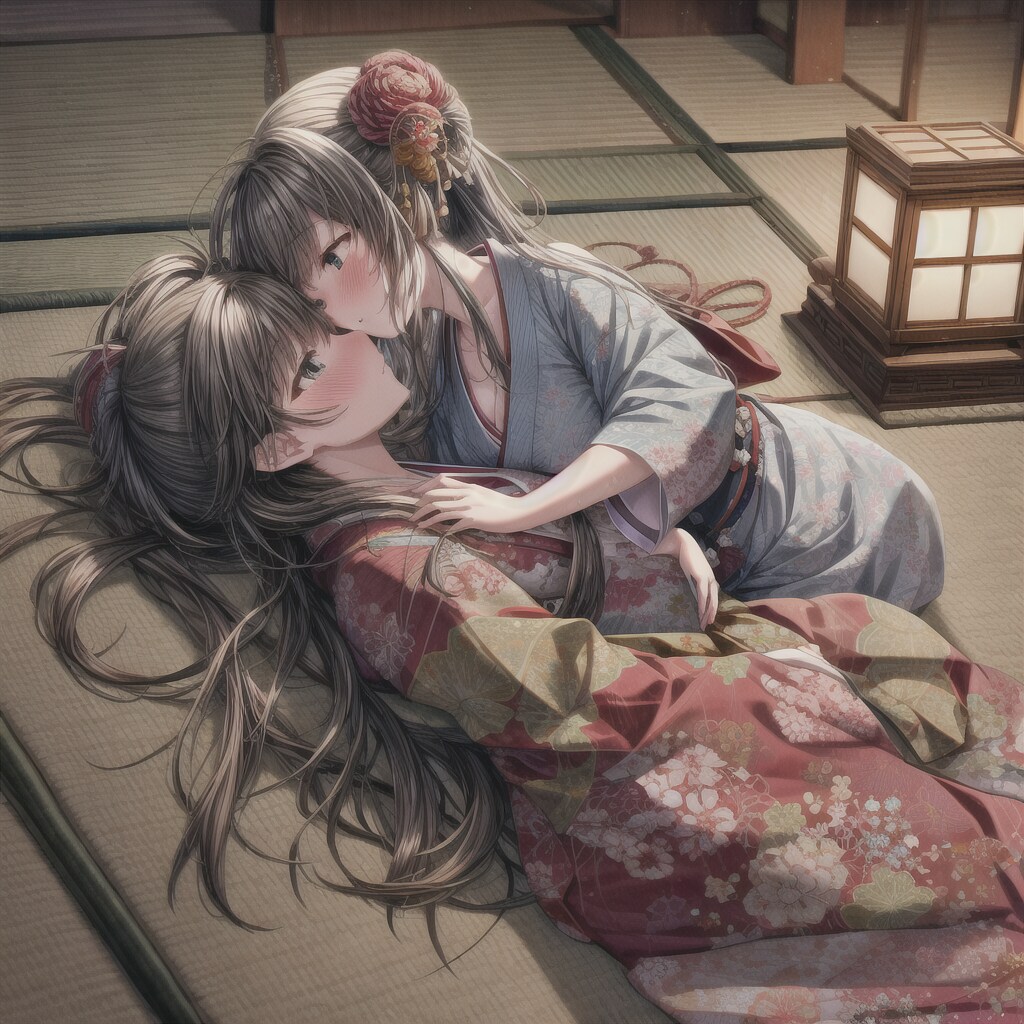 和装でいちゃいちゃ