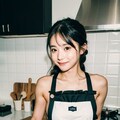 裸エプロンだよ💜（キッチン女子Part1） 2枚目