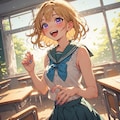 金髪ギャル スリーブレス 2枚目