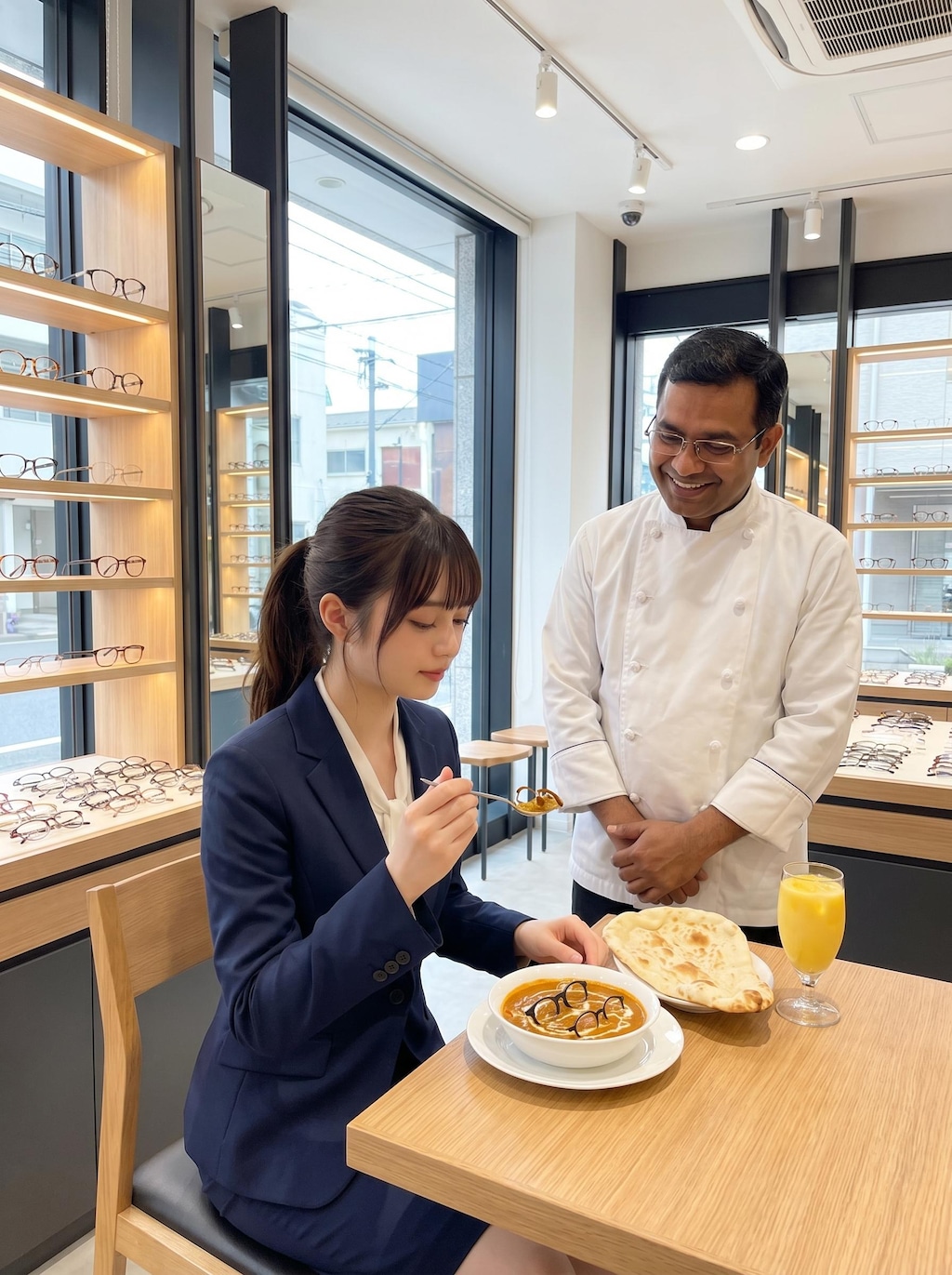 ポニテスーツカレーメガネ