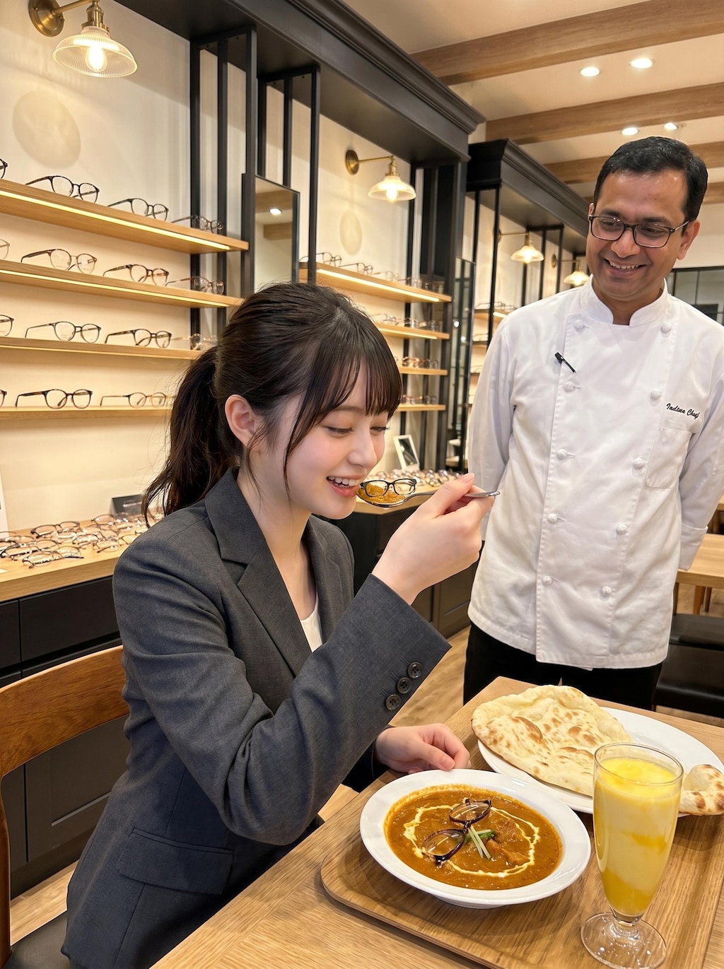 ポニテスーツカレーメガネ