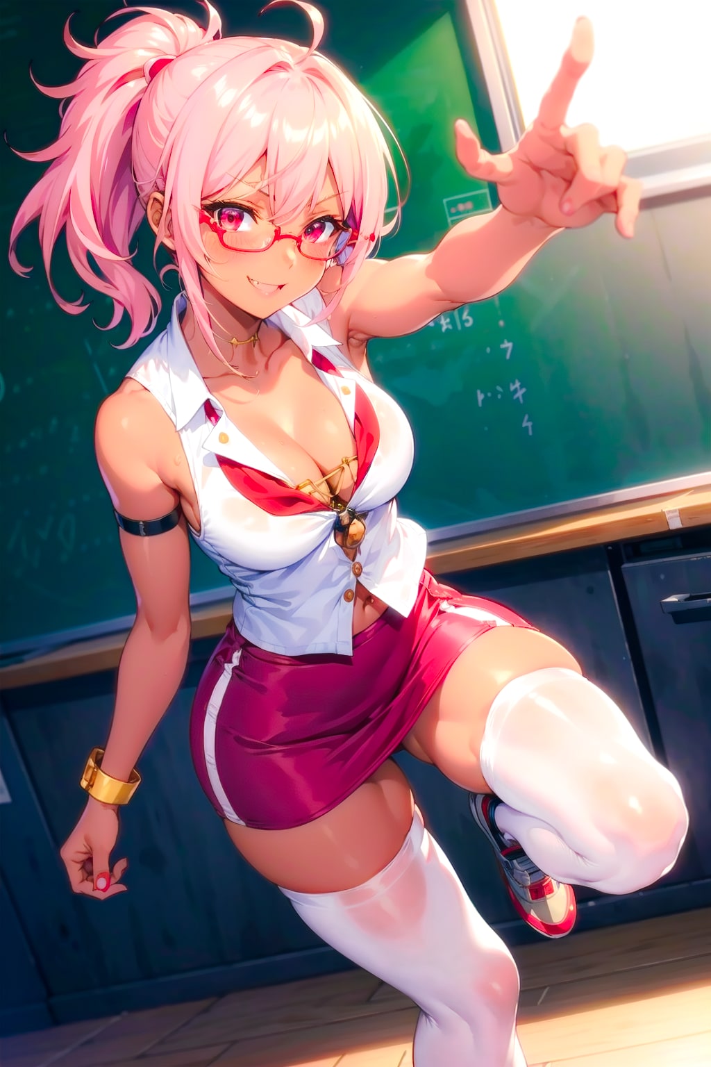眼鏡ギャルの脳筋数学教師ちゃん！