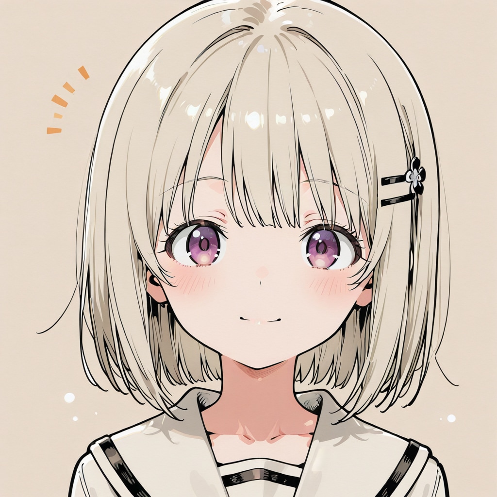 下書きの女の子