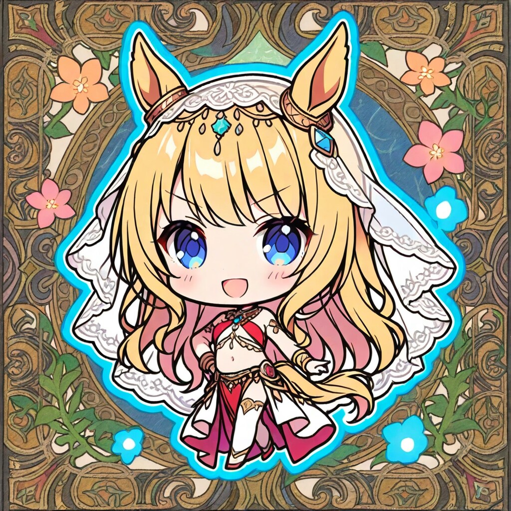 ちびハートゴールドさん (マーカー絵風)