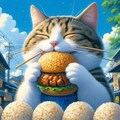 アクリル風　美味しい腋おにぎり専門料理店の筋肉猫 7枚目