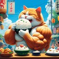 アクリル風　美味しい腋おにぎり専門料理店の筋肉猫 5枚目