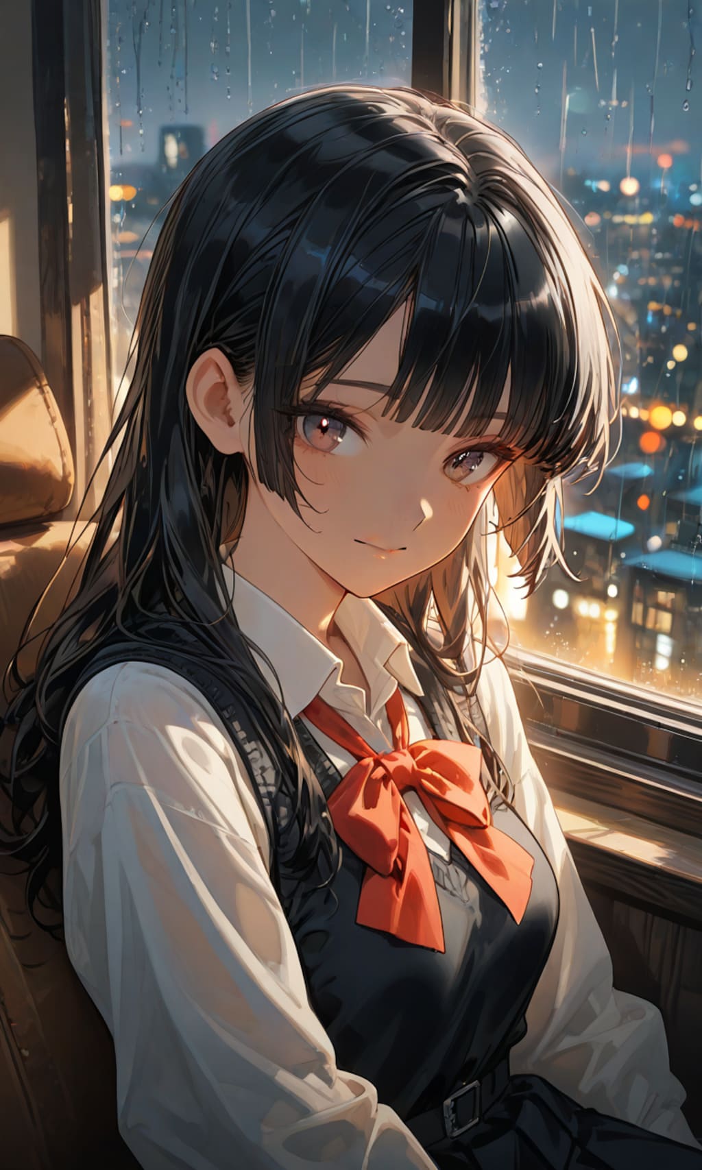 黒髪ロングJKナイトカフェ