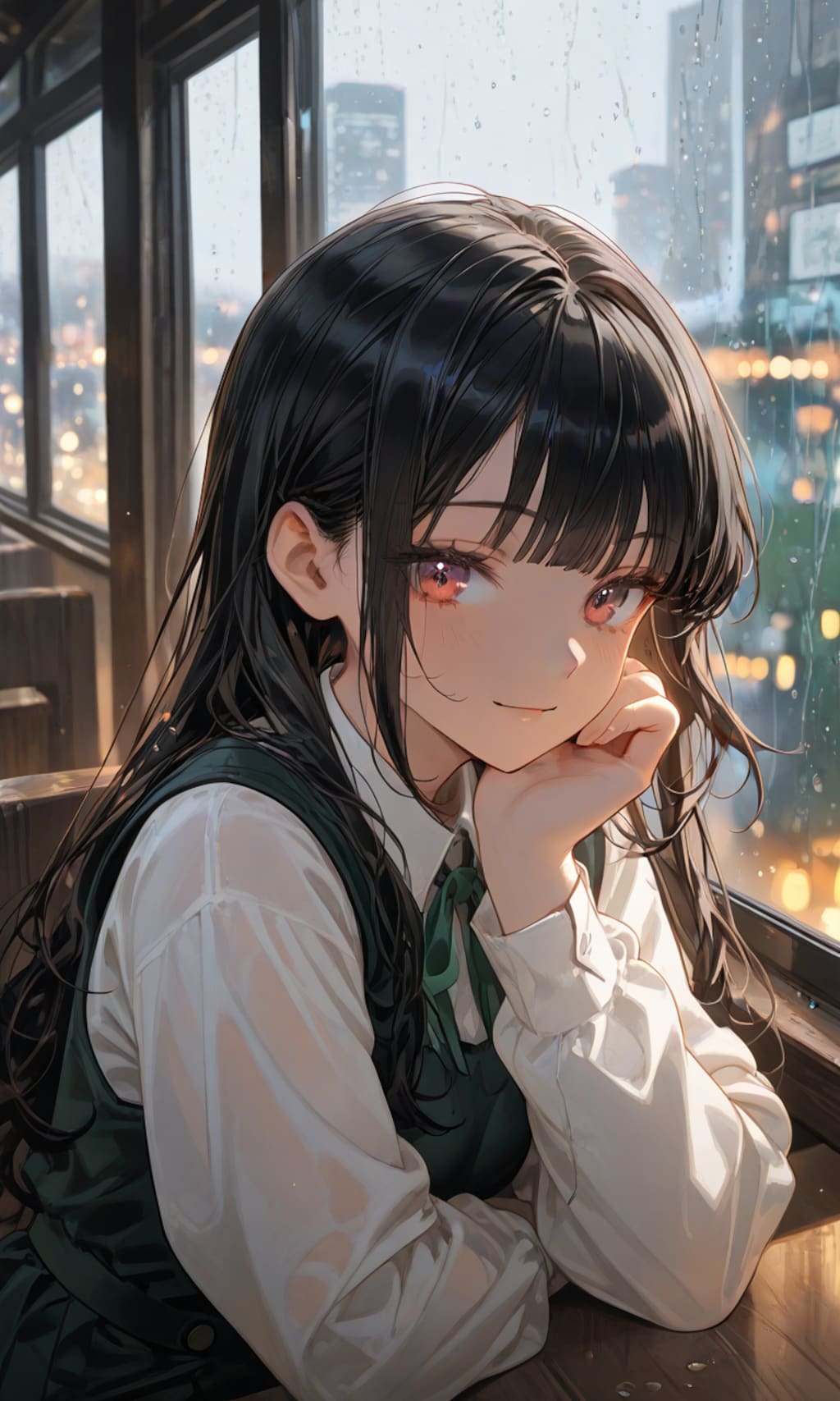 黒髪ロングJKナイトカフェ