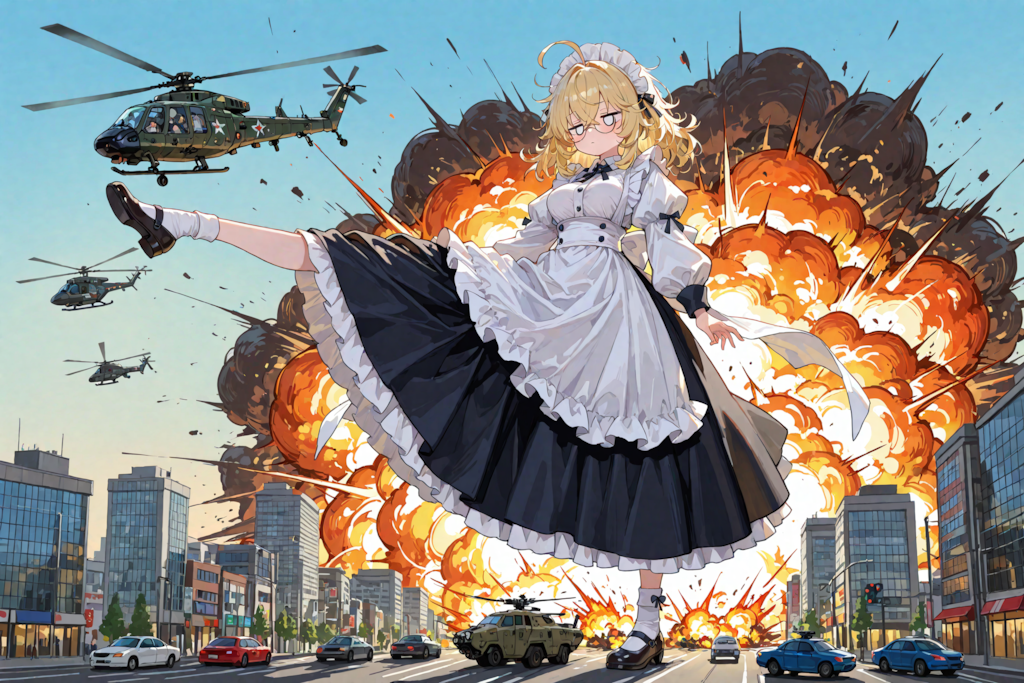 街で暴れる理久さん