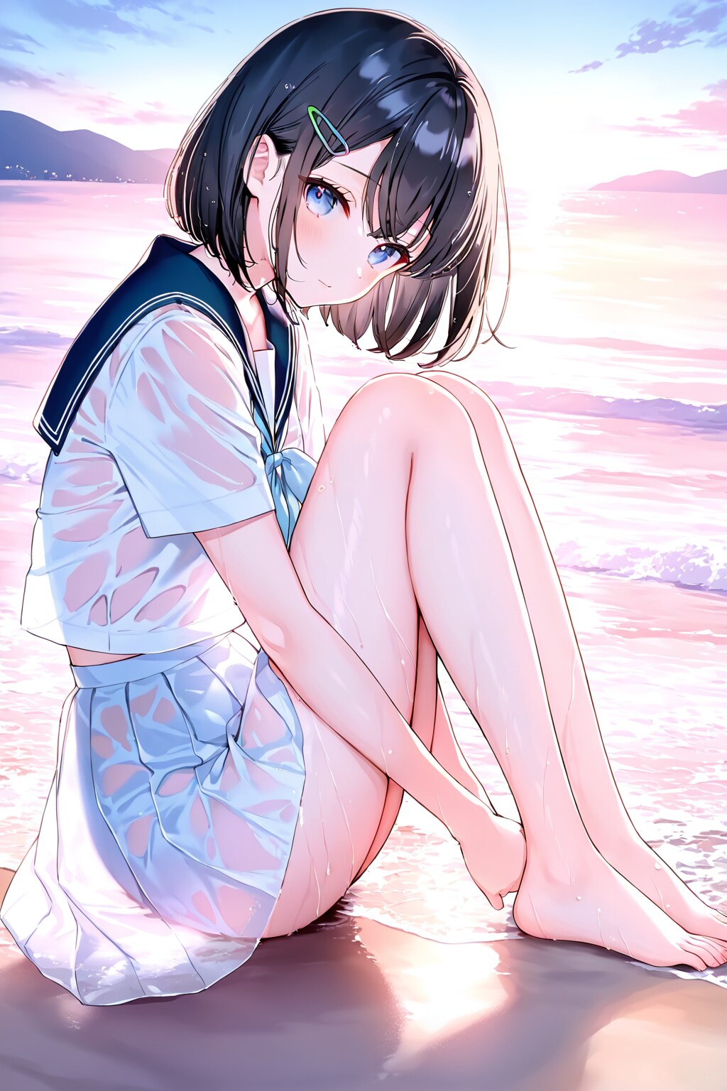 セーラー服と砂浜(LILAC)(16)