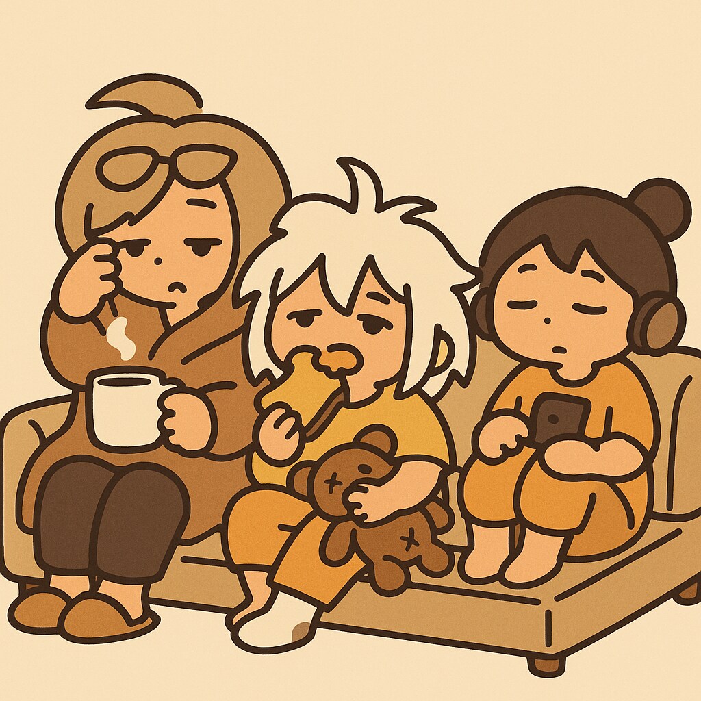 ずぼら三姉妹の朝