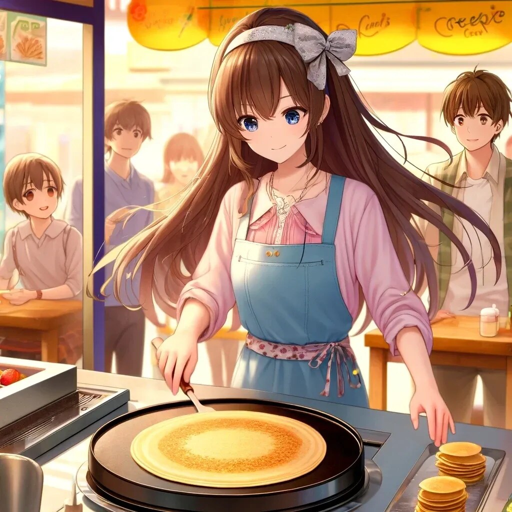 いちごバナナチョコクレープですね！かしこまりました～
