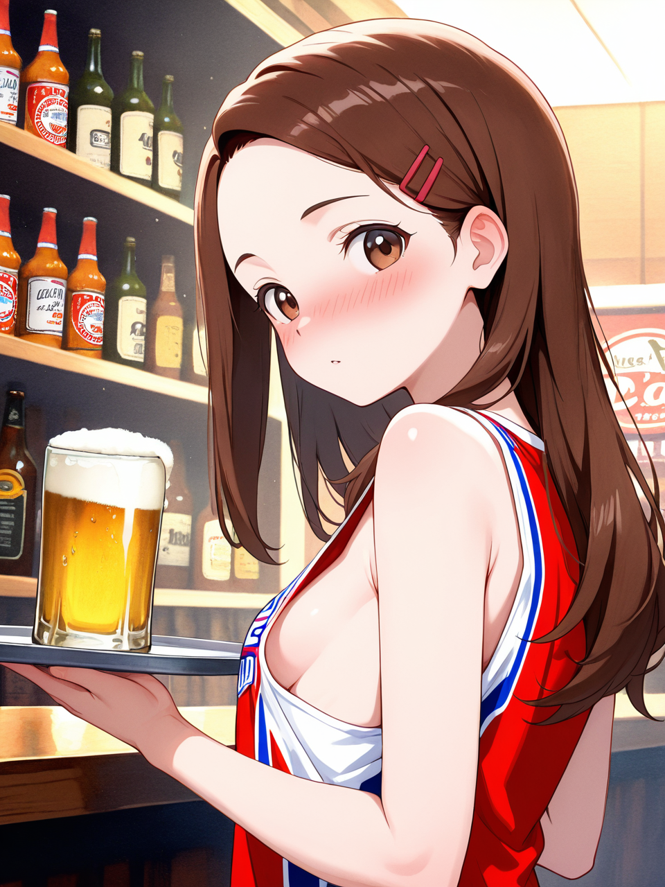 横乳ウェイトレス