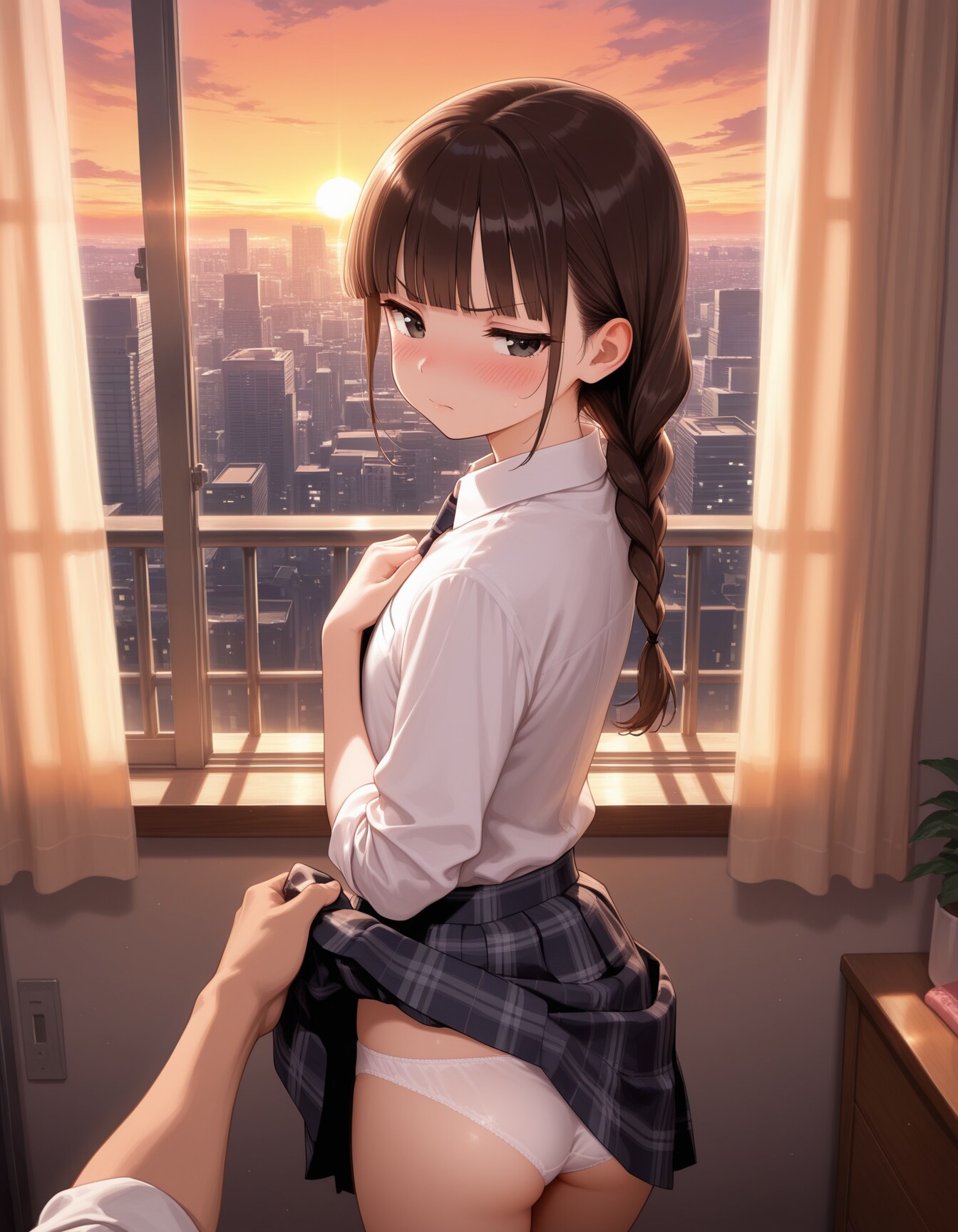 スカートめくり
