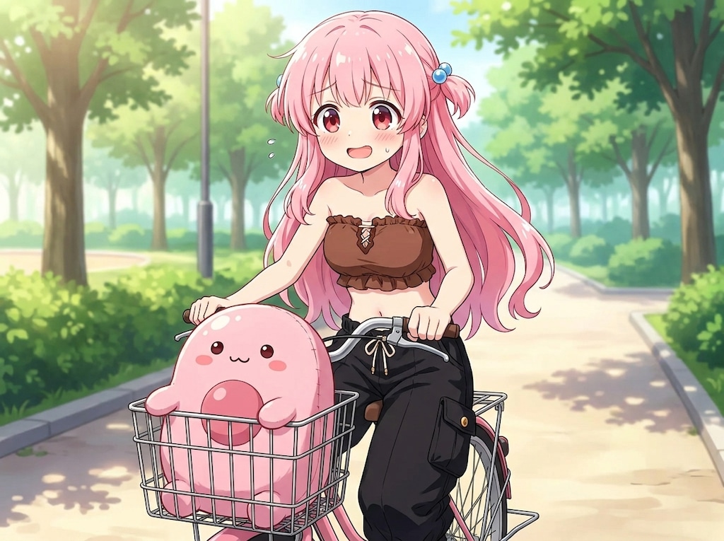 りなちゃんと ももほうくん