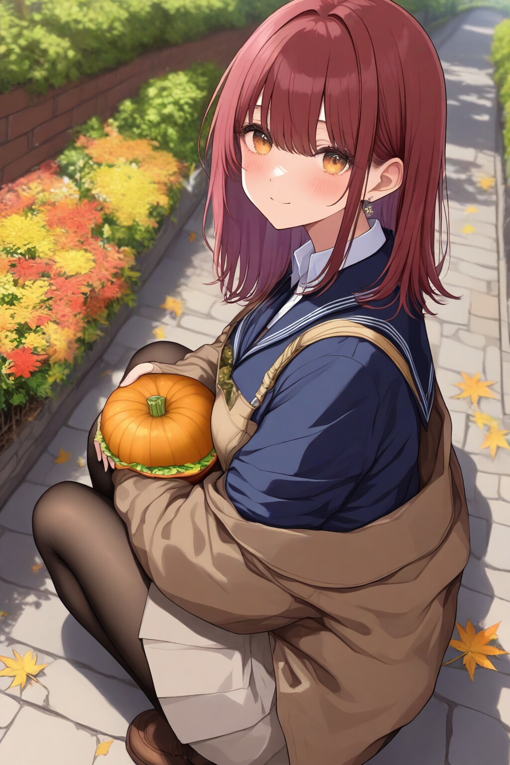お花畑とカボチャ？