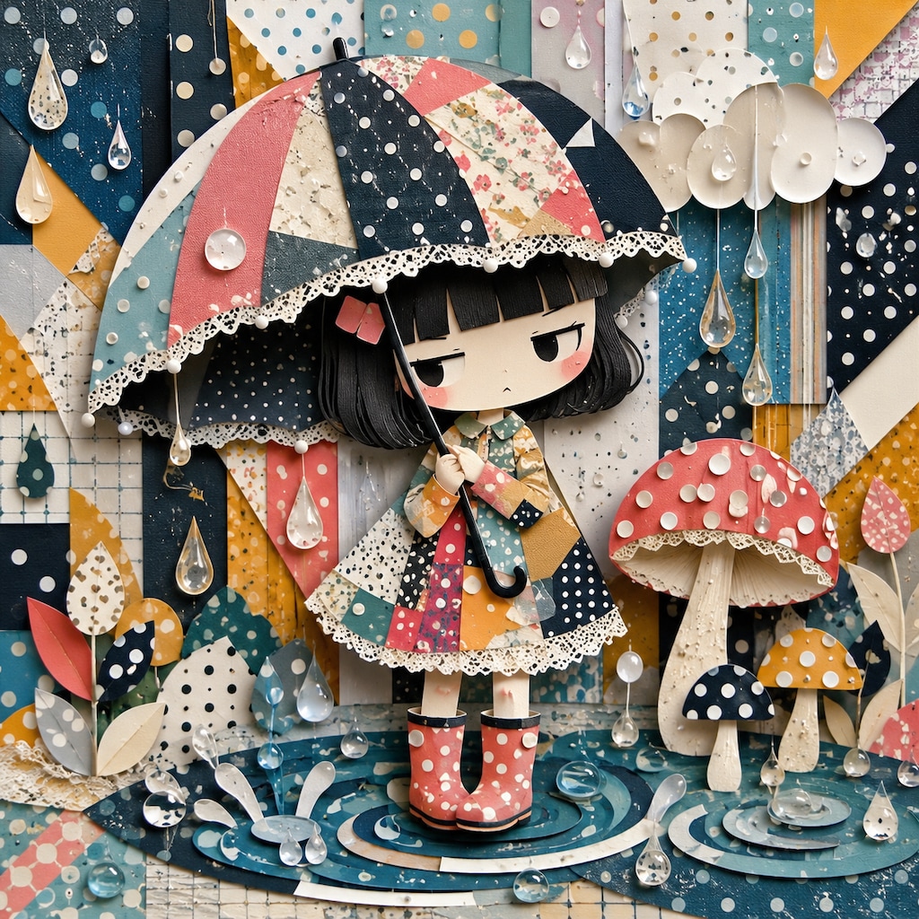 雨コラージュ