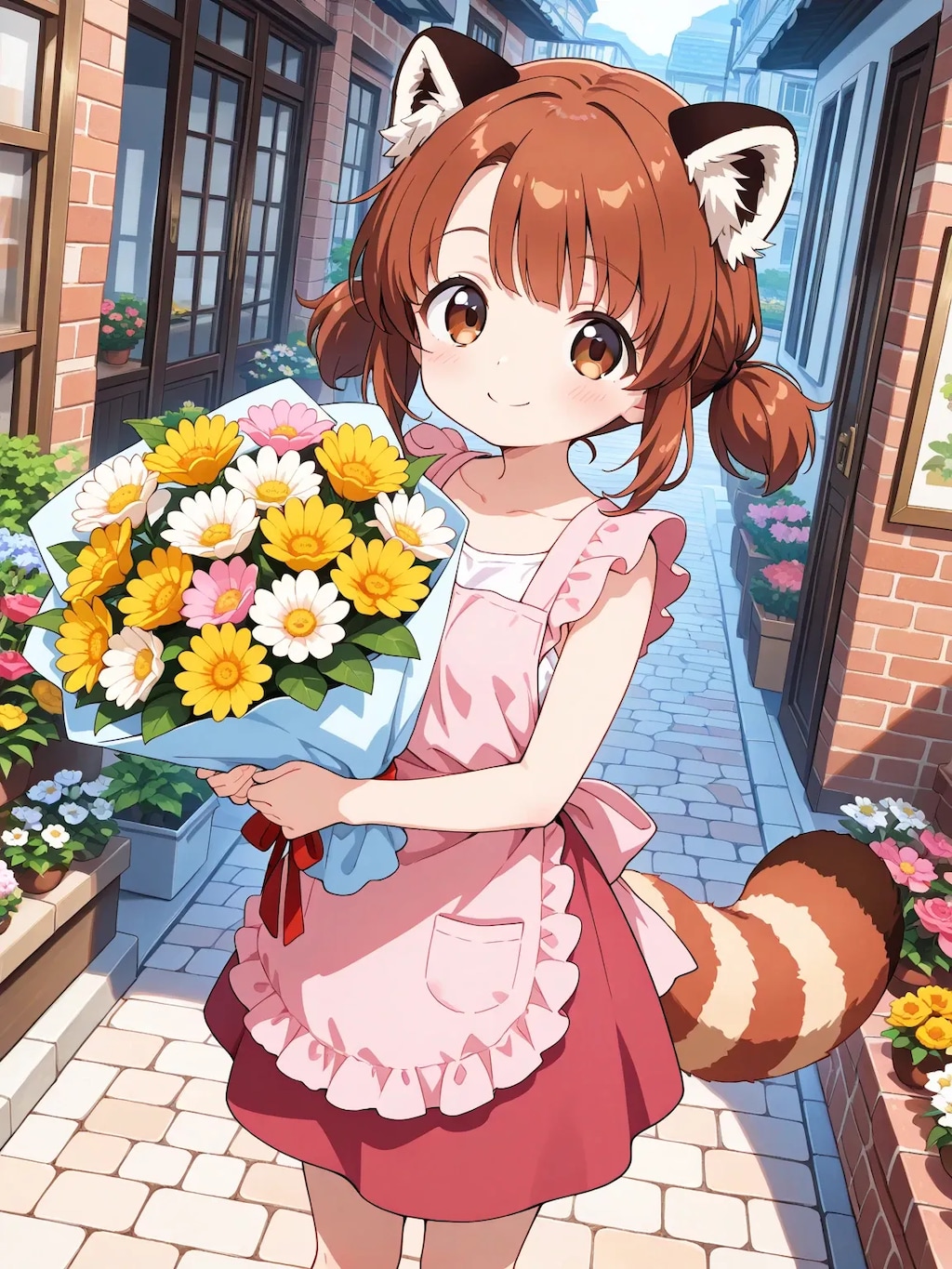 レッサーパンダの花屋さん