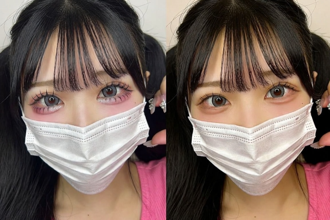メイク後とスッピン2