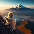 登山する猫 2枚目