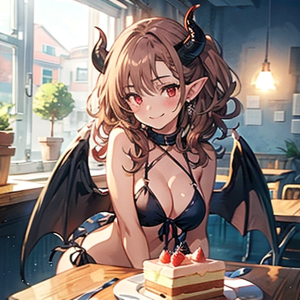 お祝いケーキと悪魔っ子251019