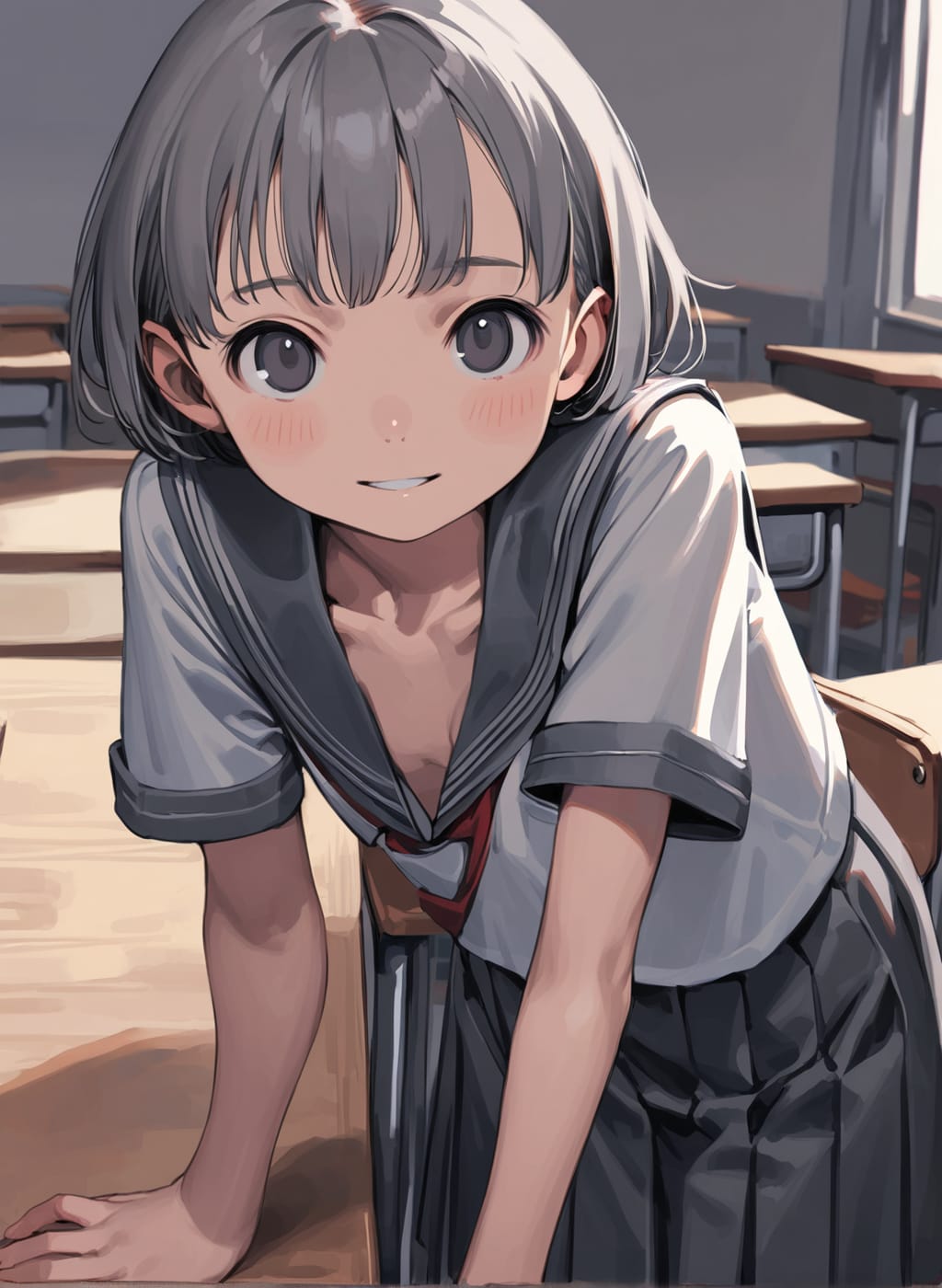教室にて