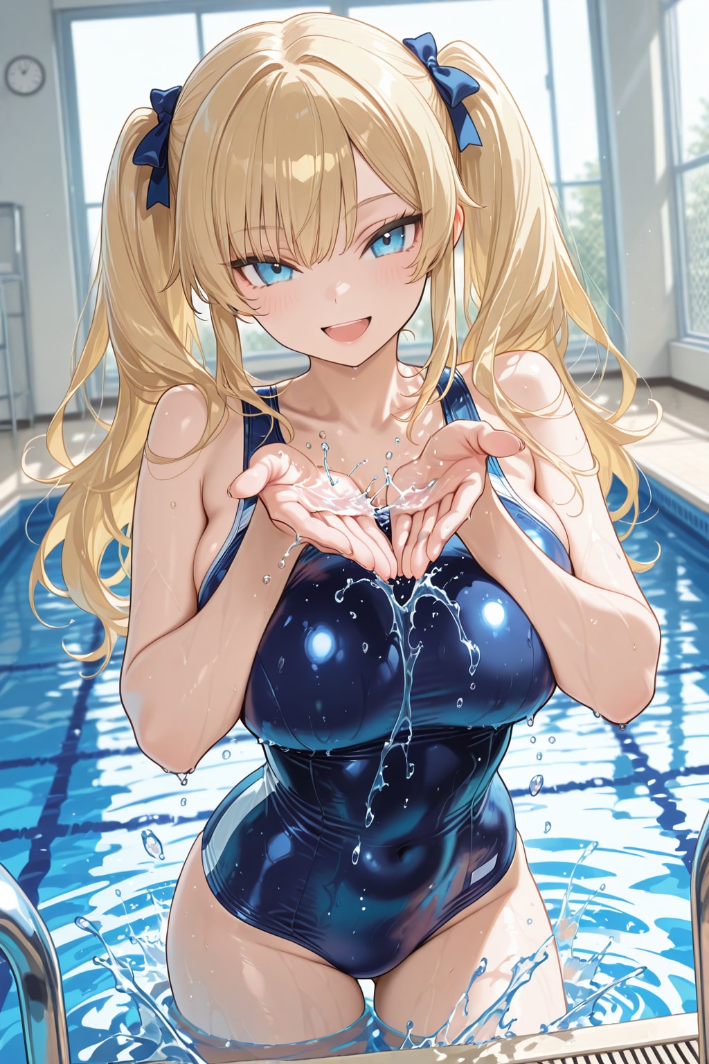 水を撒く