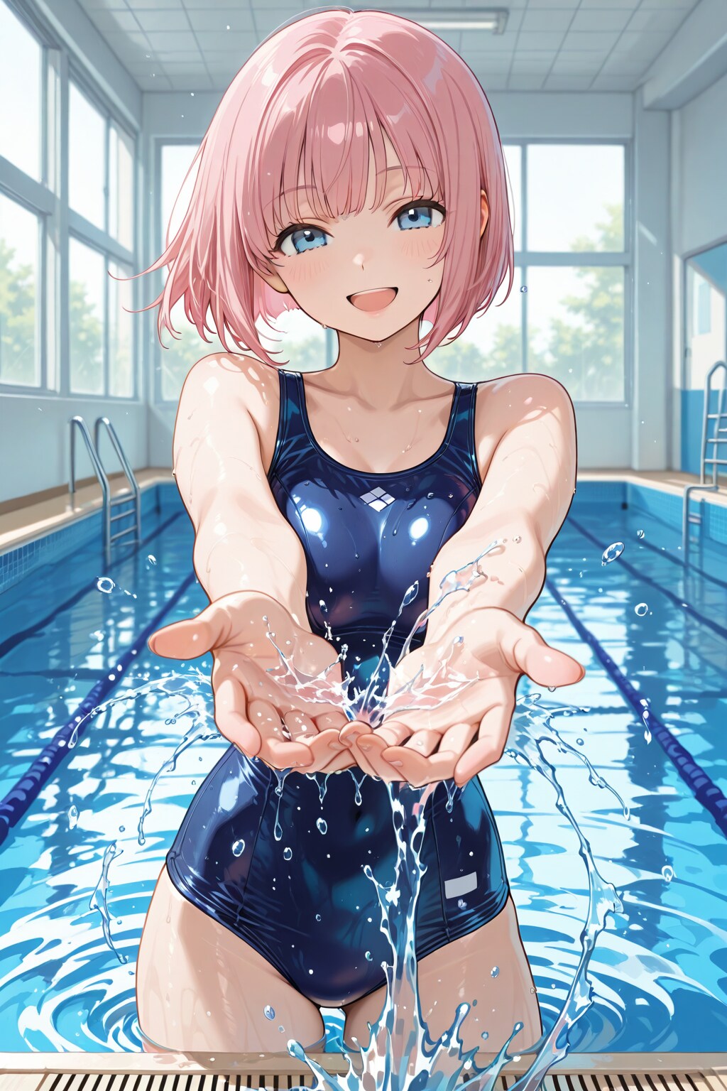 水を撒く
