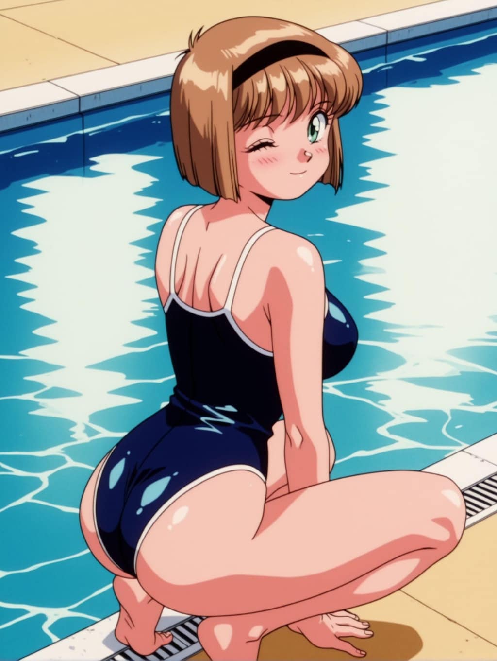 細川美樹×スク水