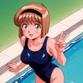 細川美樹×スク水 5枚目