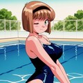 細川美樹×スク水 2枚目