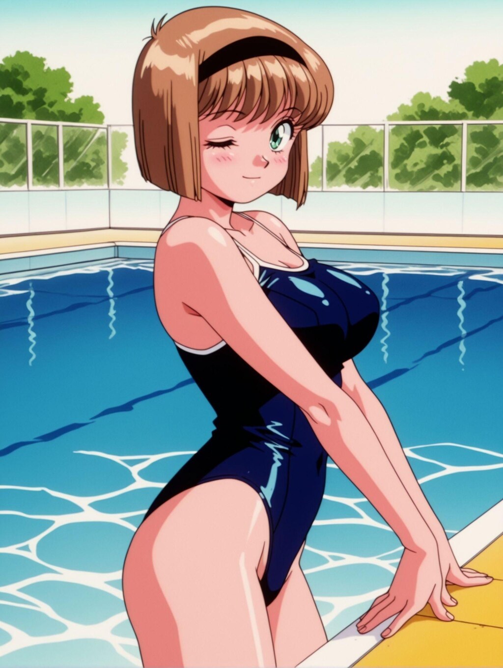 細川美樹×スク水