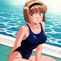 細川美樹×スク水 4枚目